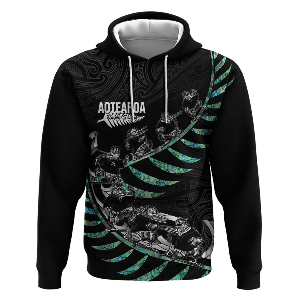 Custom New Zealand Silver Fern Rugby Zip Hoodie Aotearoa Kiwi Maori Pattern - Vibe Hoodie Shop