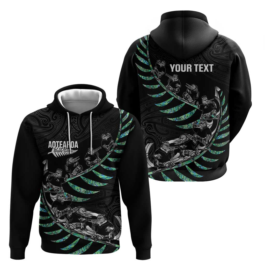 Custom New Zealand Silver Fern Rugby Zip Hoodie Aotearoa Kiwi Maori Pattern - Vibe Hoodie Shop
