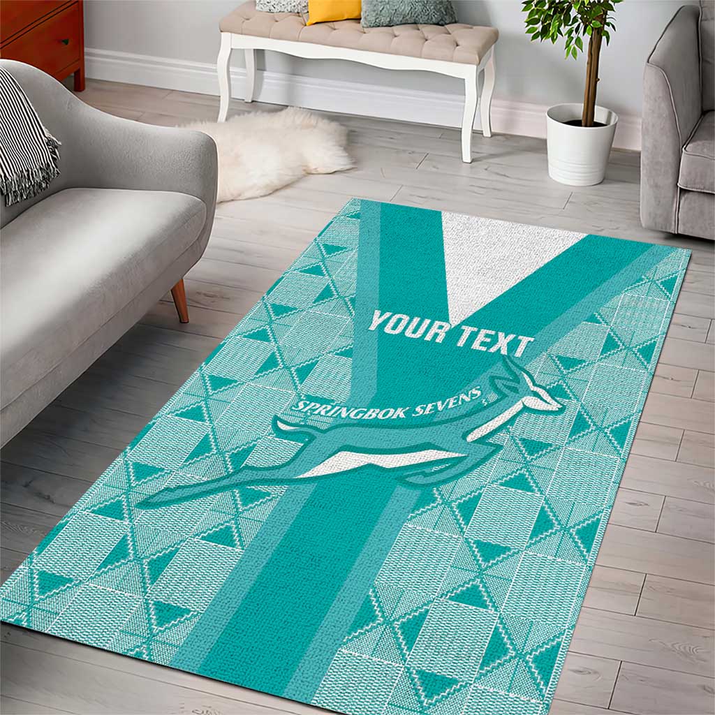 Custom South Africa Rugby Area Rug Go Champions Springboks - Teal Version - Vibe Hoodie Shop