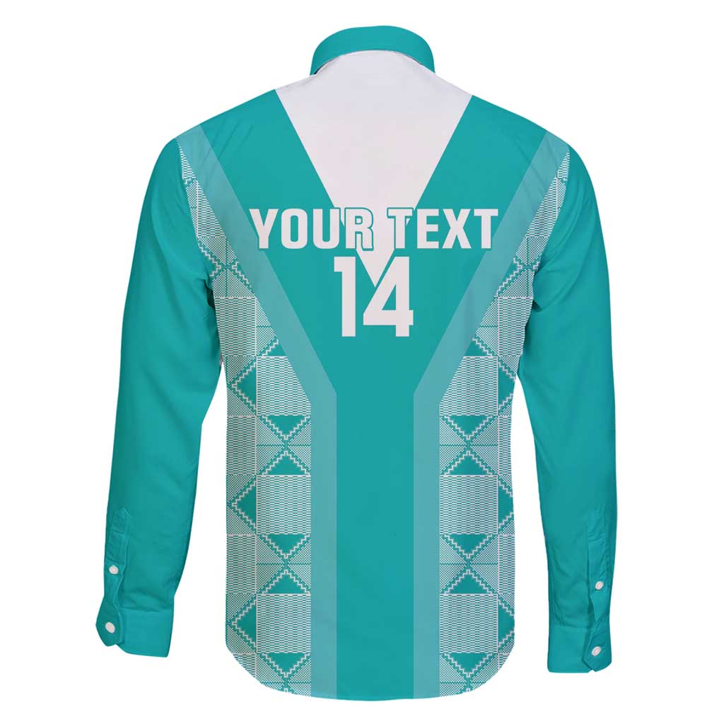 Custom South Africa Rugby Family Matching Long Sleeve Bodycon Dress and Hawaiian Shirt Go Champions Springboks - Teal Version