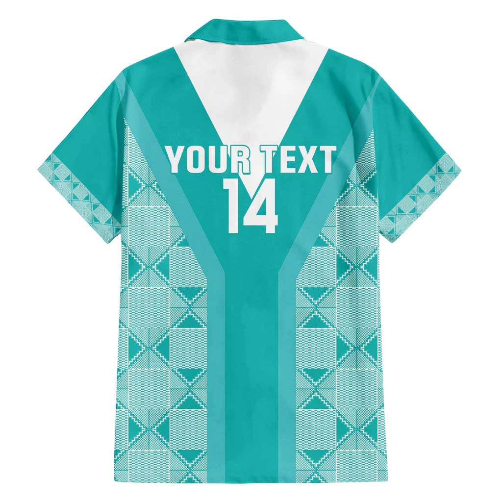 Custom South Africa Rugby Family Matching Off Shoulder Maxi Dress and Hawaiian Shirt Go Champions Springboks - Teal Version