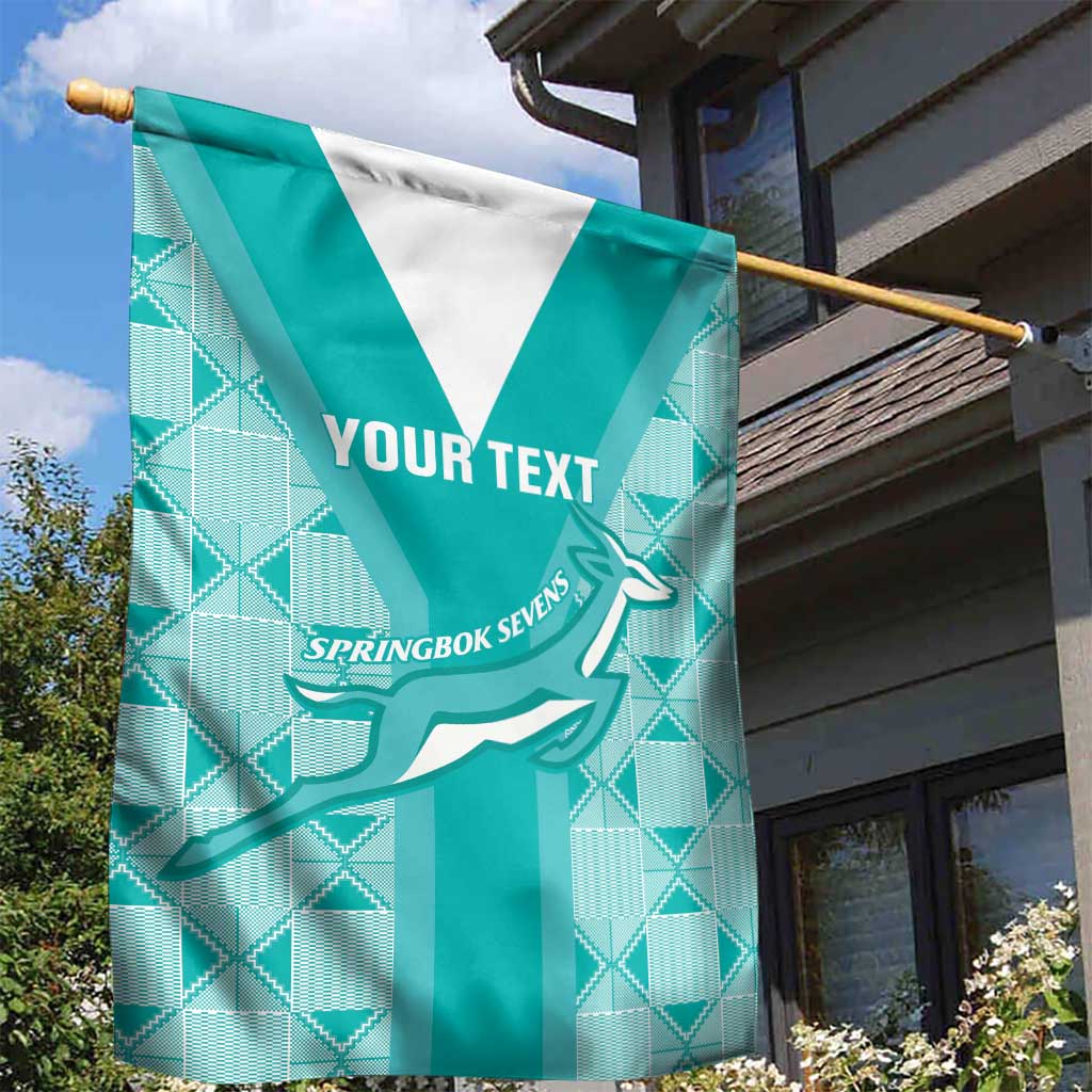 Custom South Africa Rugby Garden Flag Go Champions Springboks - Teal Version - Vibe Hoodie Shop