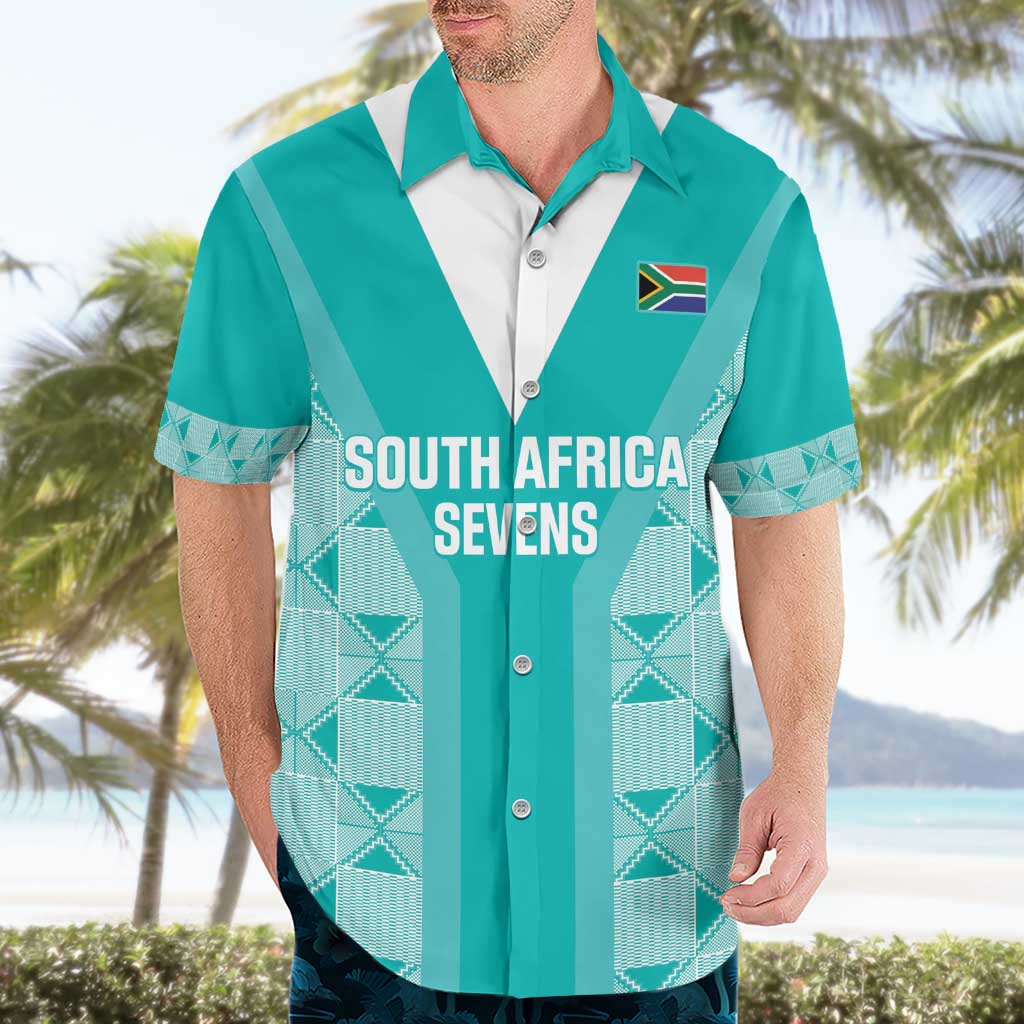 Custom South Africa Rugby Hawaiian Shirt Go Champions Springboks - Teal Version - Vibe Hoodie Shop