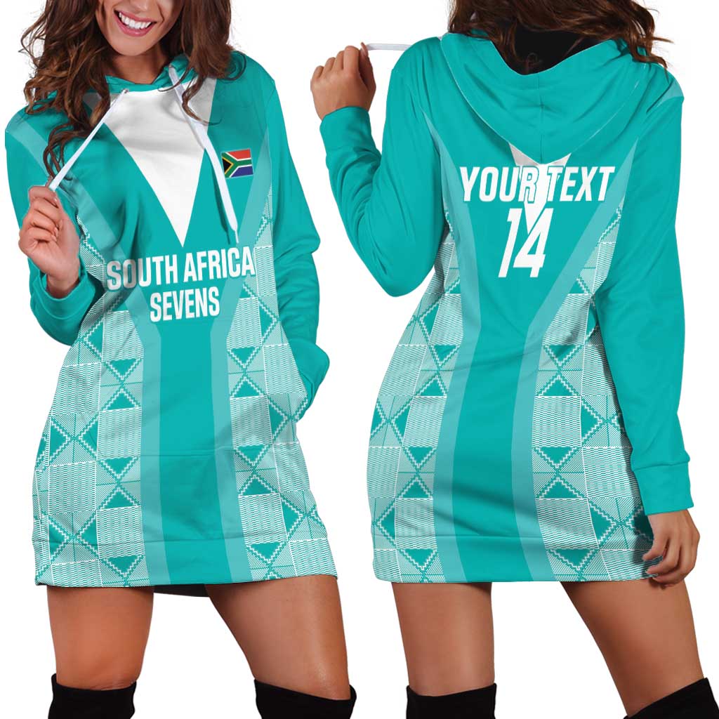 Custom South Africa Rugby Hoodie Dress Go Champions Springboks - Teal Version - Vibe Hoodie Shop