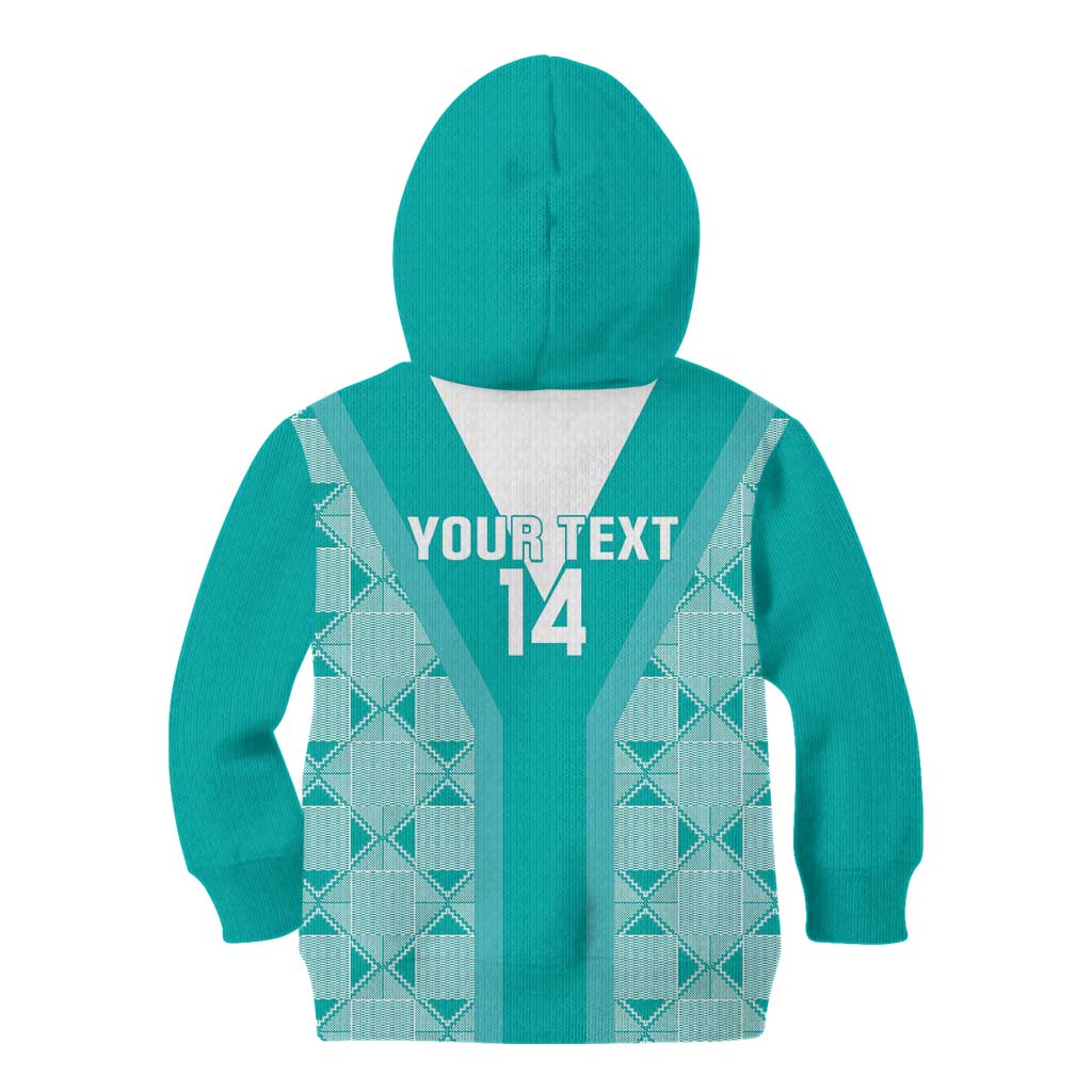 Custom South Africa Rugby Kid Hoodie Go Champions Springboks - Teal Version - Vibe Hoodie Shop