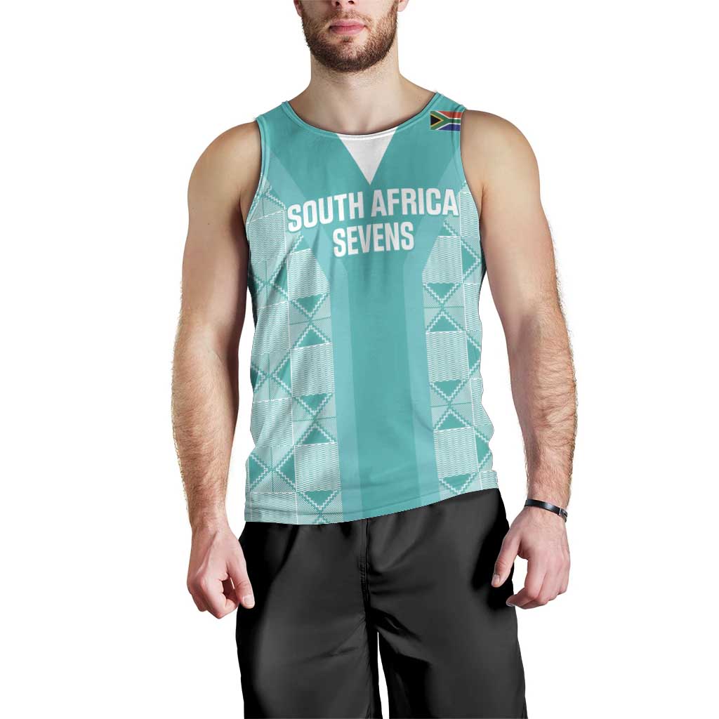 Custom South Africa Rugby Men Tank Top Go Champions Springboks - Teal Version - Vibe Hoodie Shop