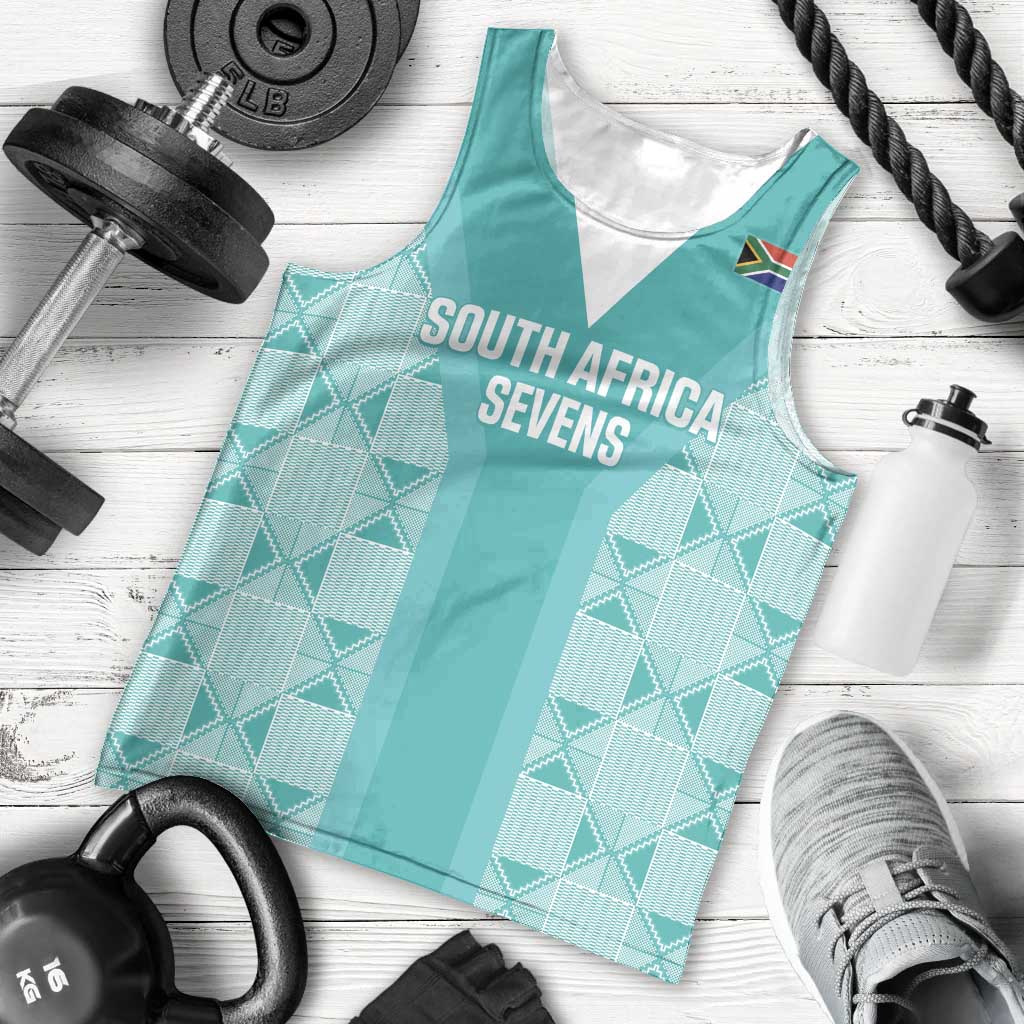 Custom South Africa Rugby Men Tank Top Go Champions Springboks - Teal Version - Vibe Hoodie Shop