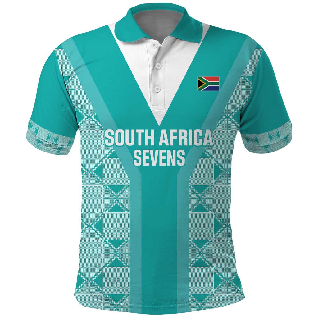 Custom South Africa Rugby Polo Shirt Go Champions Springboks - Teal Version - Vibe Hoodie Shop