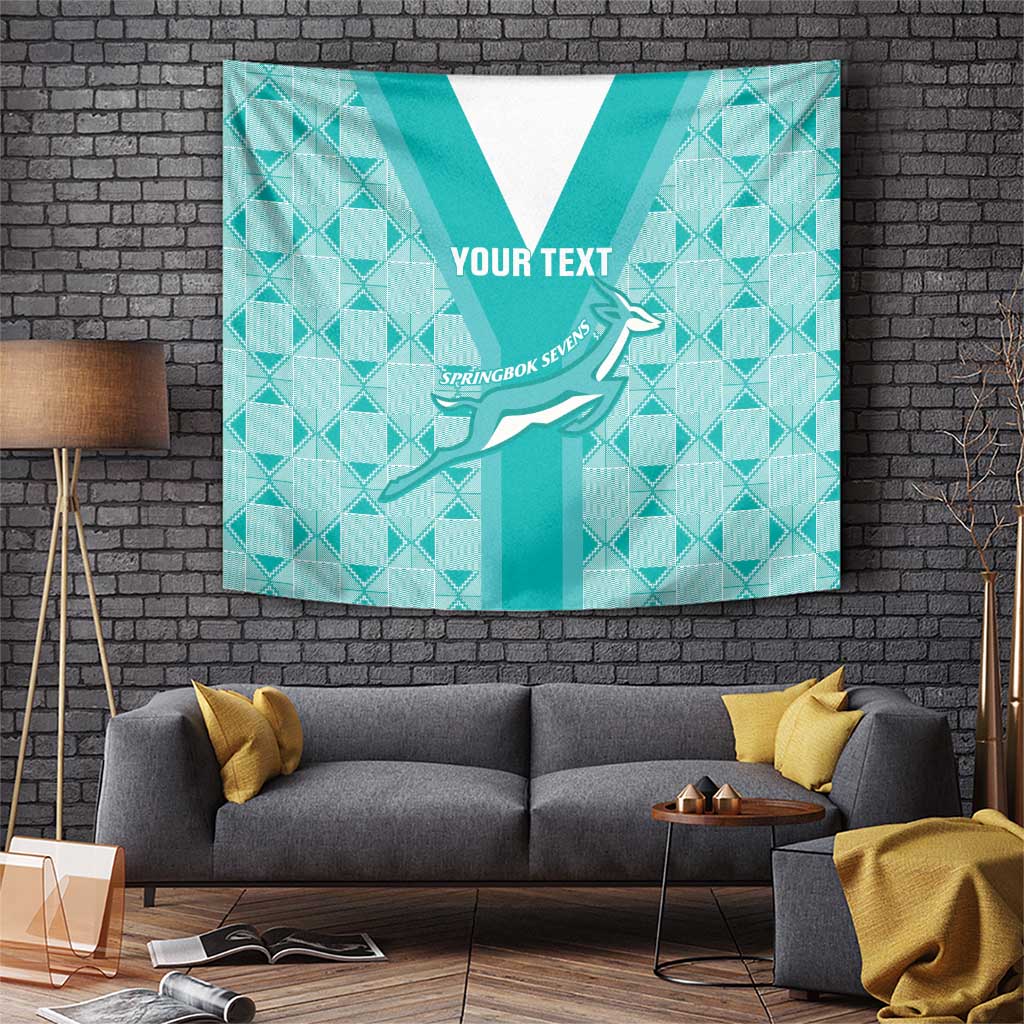 Custom South Africa Rugby Tapestry Go Champions Springboks - Teal Version - Vibe Hoodie Shop