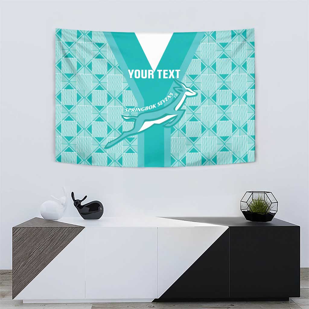 Custom South Africa Rugby Tapestry Go Champions Springboks - Teal Version - Vibe Hoodie Shop