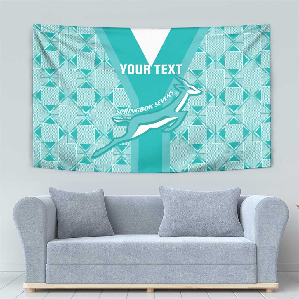 Custom South Africa Rugby Tapestry Go Champions Springboks - Teal Version - Vibe Hoodie Shop