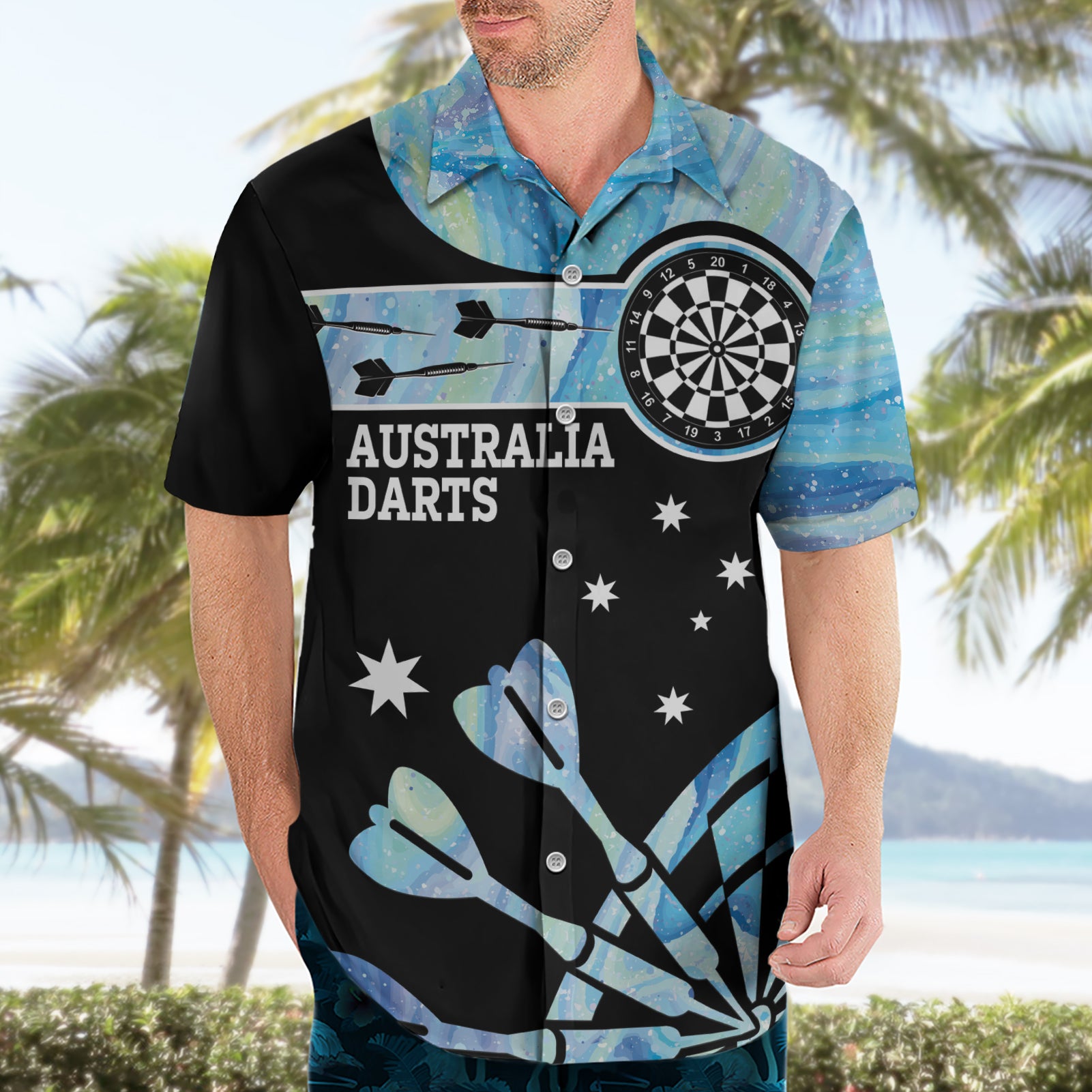 Personalised Australia Darts Opal Vibes Hawaiian Shirt - Vibe Hoodie Shop