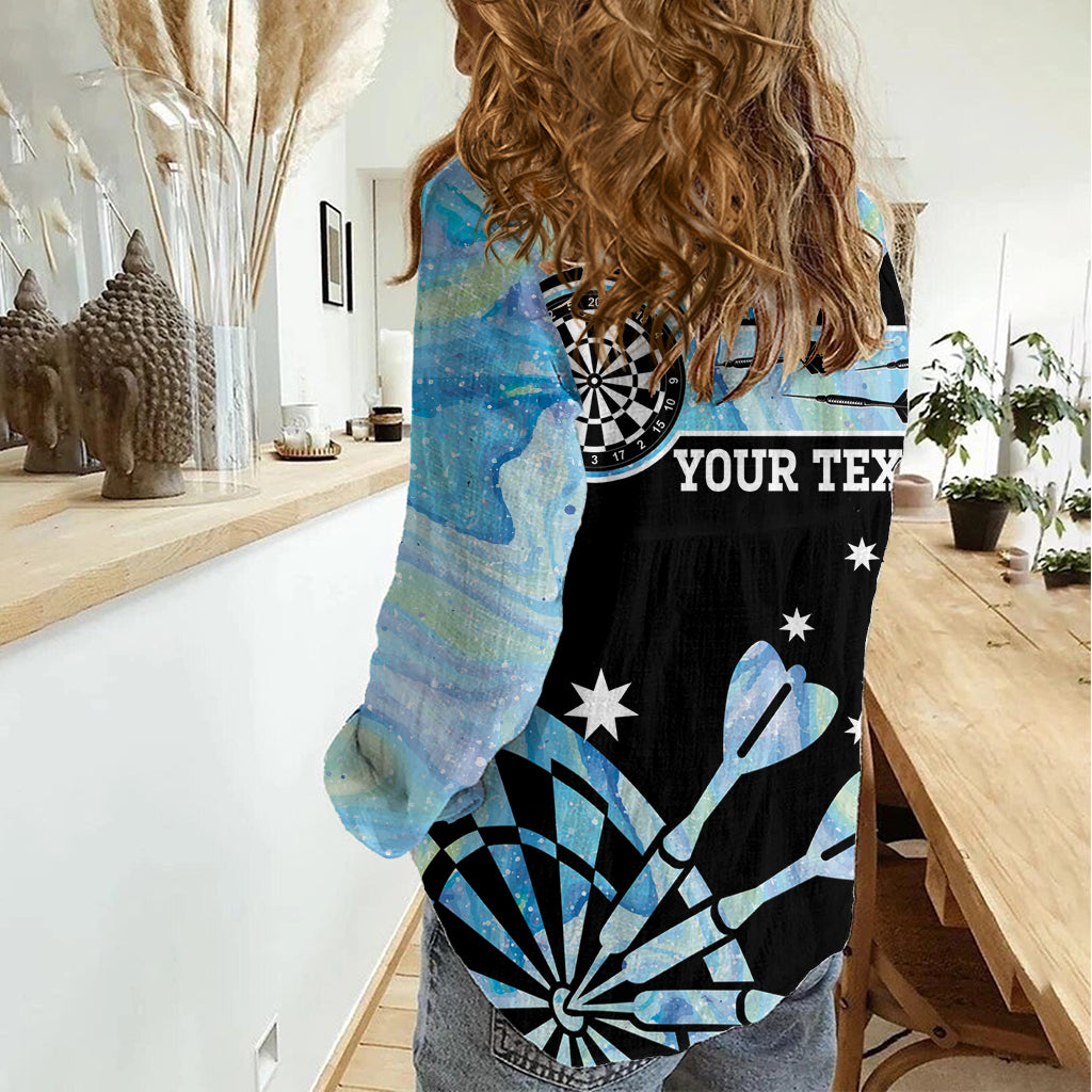 Personalised Australia Darts Opal Vibes Women Casual Shirt - Vibe Hoodie Shop