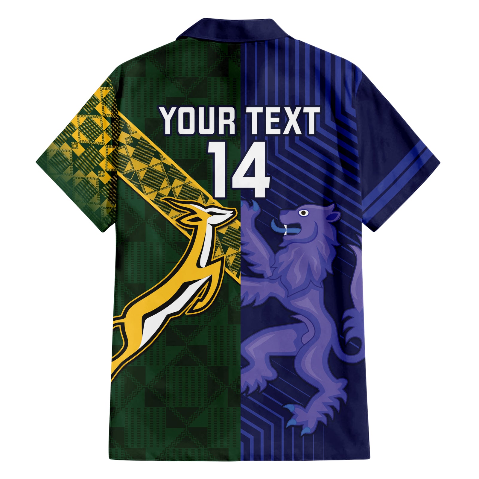 Custom Scotland And South Africa Rugby Hawaiian Shirt Thistles Springboks Together - Vibe Hoodie Shop