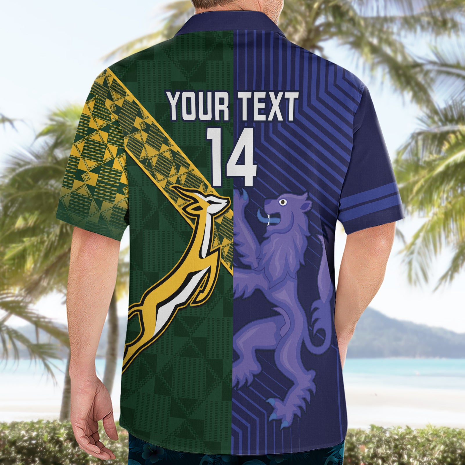 Custom Scotland And South Africa Rugby Hawaiian Shirt Thistles Springboks Together - Vibe Hoodie Shop