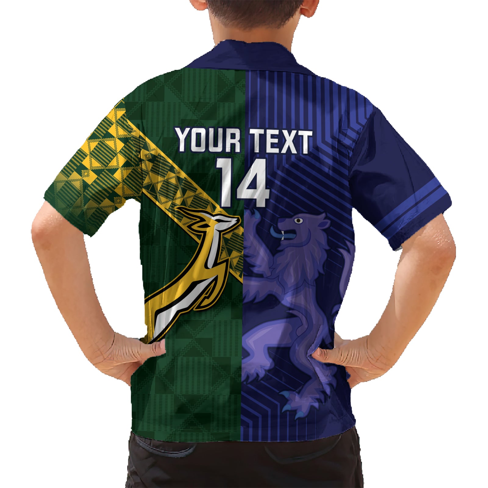 Custom Scotland And South Africa Rugby Hawaiian Shirt Thistles Springboks Together - Vibe Hoodie Shop