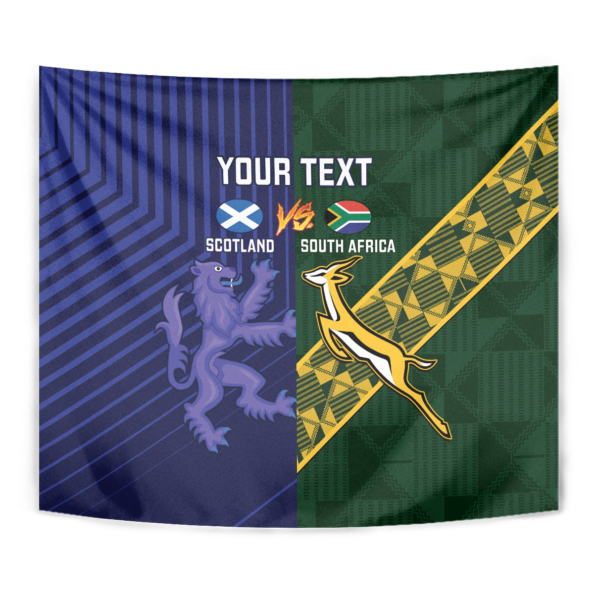 Custom Scotland And South Africa Rugby Tapestry Thistles Springboks Together - Vibe Hoodie Shop