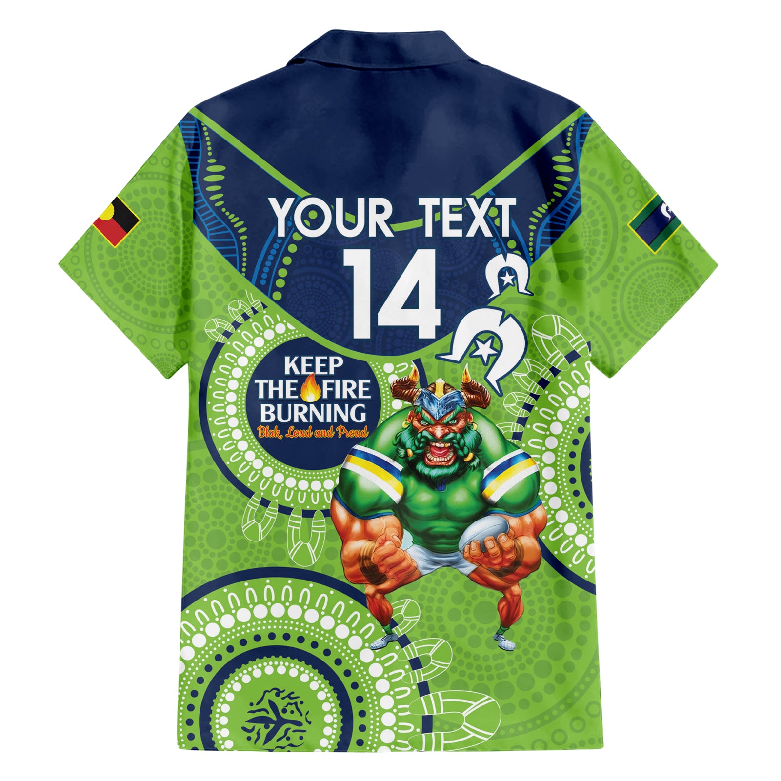 Custom NRL Raiders NAIDOC Week Hawaiian Shirt Keep The Fire Burning Indigenous Art - Vibe Hoodie Shop