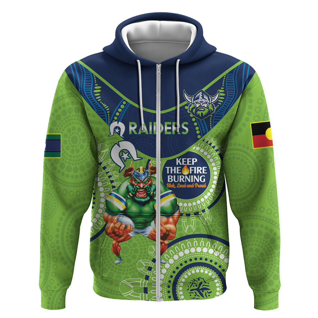 Custom NRL Raiders NAIDOC Week Hoodie Keep The Fire Burning Indigenous Art - Vibe Hoodie Shop