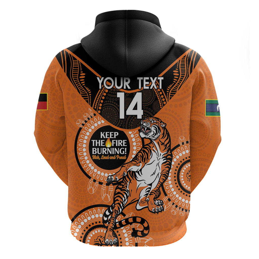 Custom NRL Tigers NAIDOC Week Hoodie Keep The Fire Burning Indigenous Art - Vibe Hoodie Shop