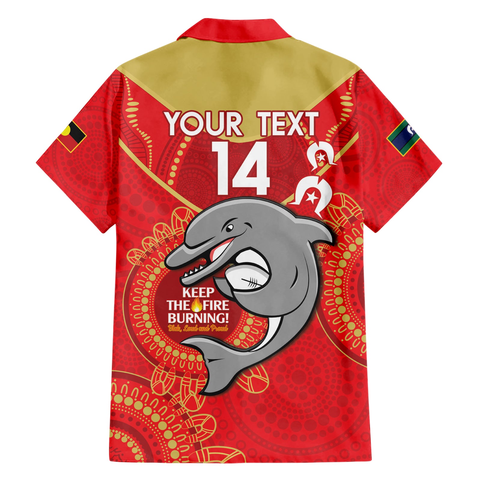 Custom NRL Dolphins NAIDOC Week Hawaiian Shirt Keep The Fire Burning Indigenous Art - Vibe Hoodie Shop