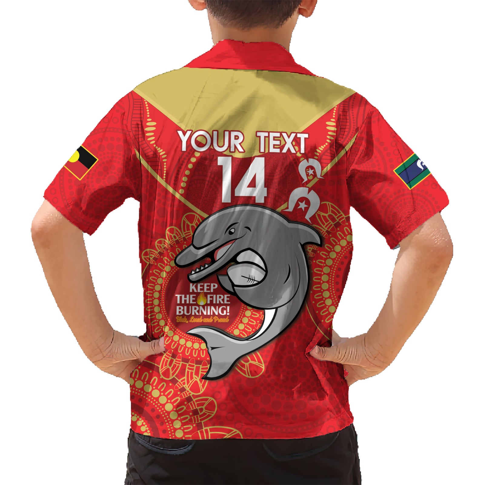 Custom NRL Dolphins NAIDOC Week Hawaiian Shirt Keep The Fire Burning Indigenous Art - Vibe Hoodie Shop