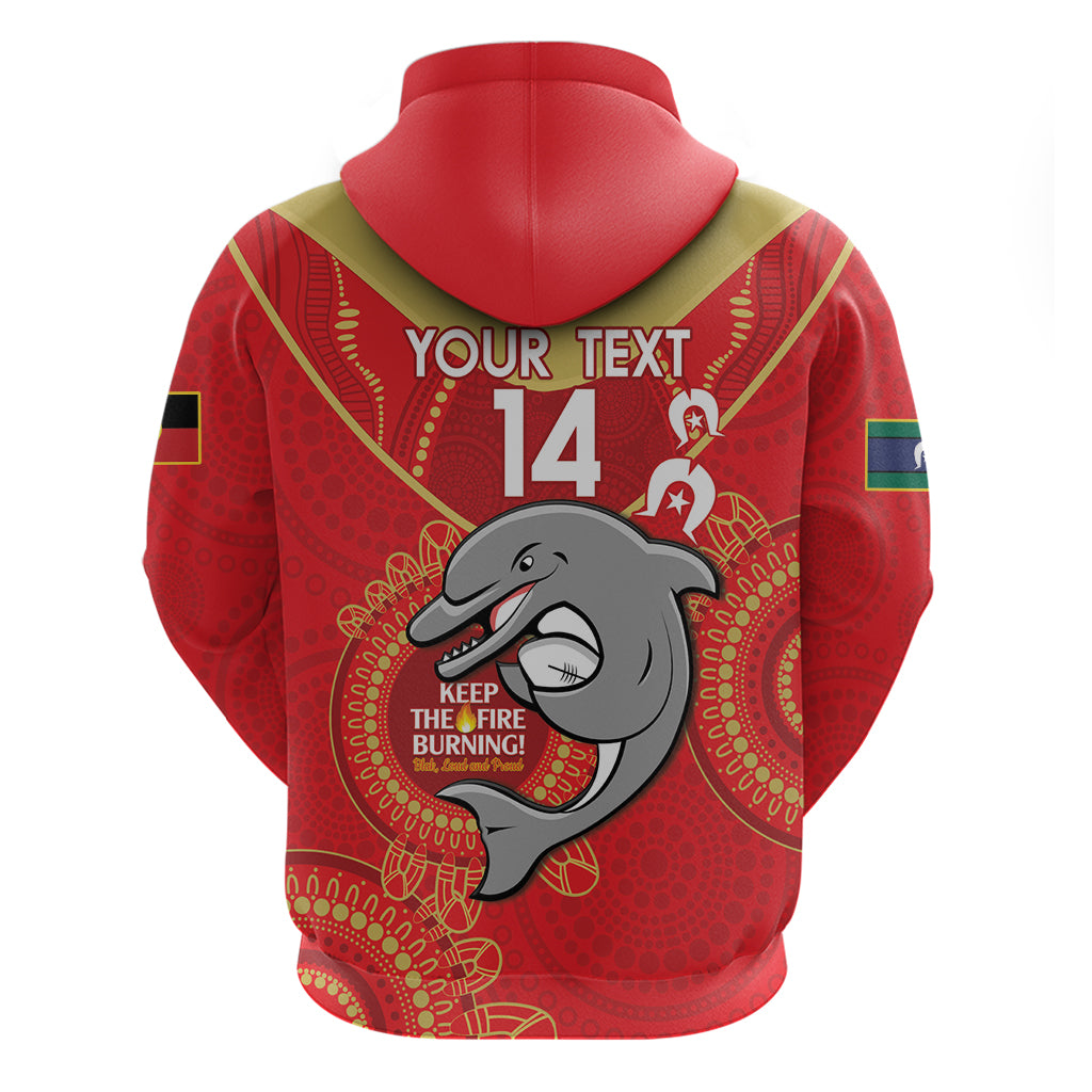 Custom NRL Dolphins NAIDOC Week Hoodie Keep The Fire Burning Indigenous Art - Vibe Hoodie Shop