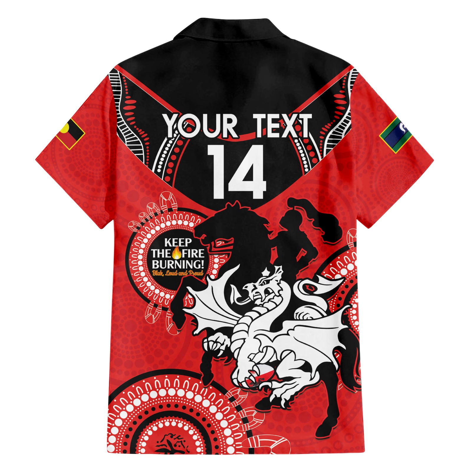 Custom NRL Dragons NAIDOC Week Hawaiian Shirt Keep The Fire Burning Indigenous Art - Vibe Hoodie Shop