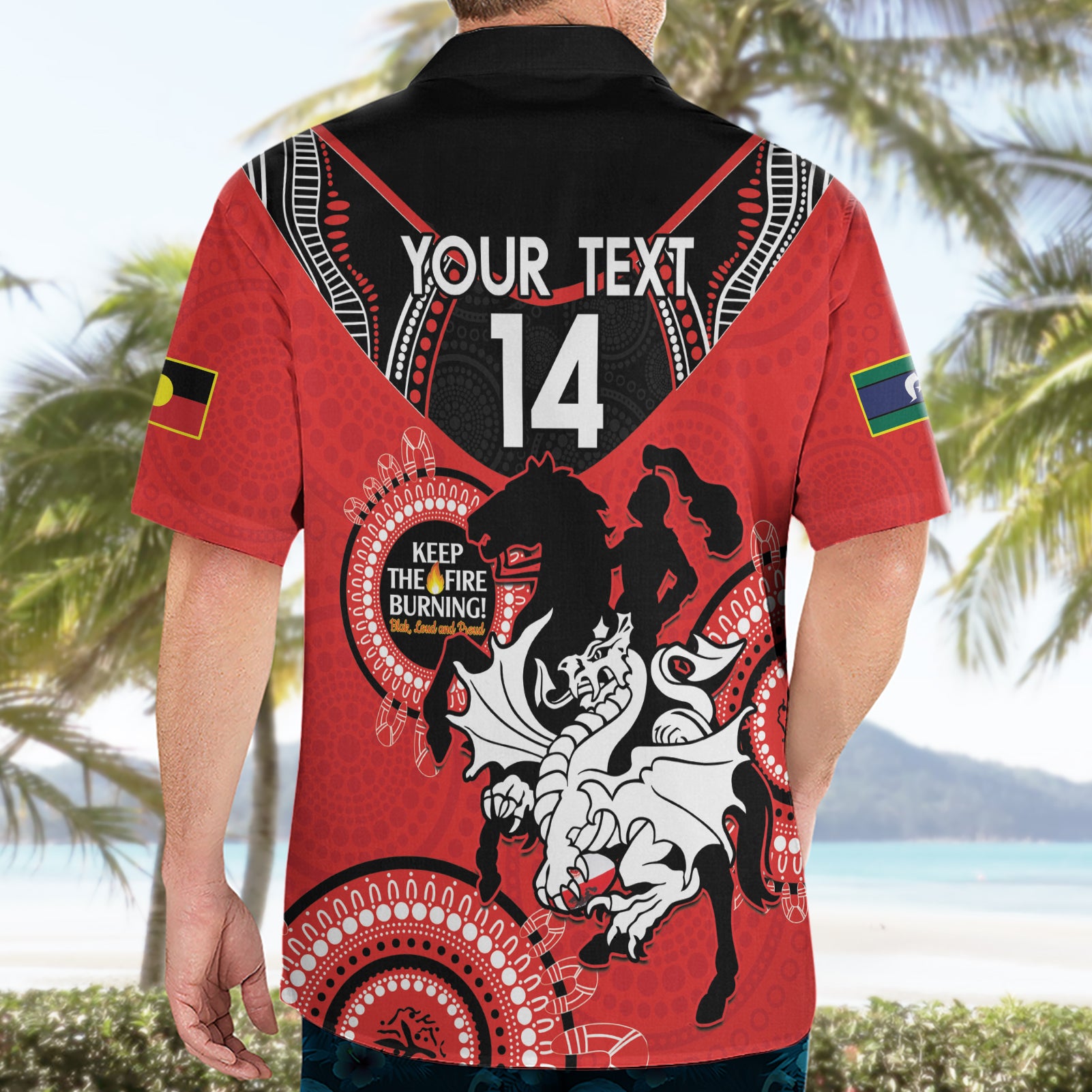 Custom NRL Dragons NAIDOC Week Hawaiian Shirt Keep The Fire Burning Indigenous Art - Vibe Hoodie Shop