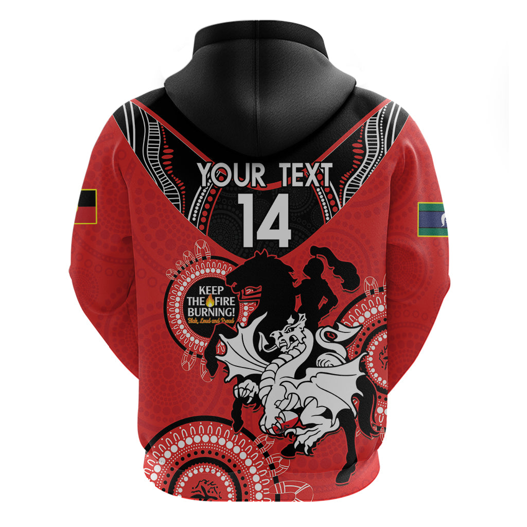 Custom NRL Dragons NAIDOC Week Hoodie Keep The Fire Burning Indigenous Art - Vibe Hoodie Shop