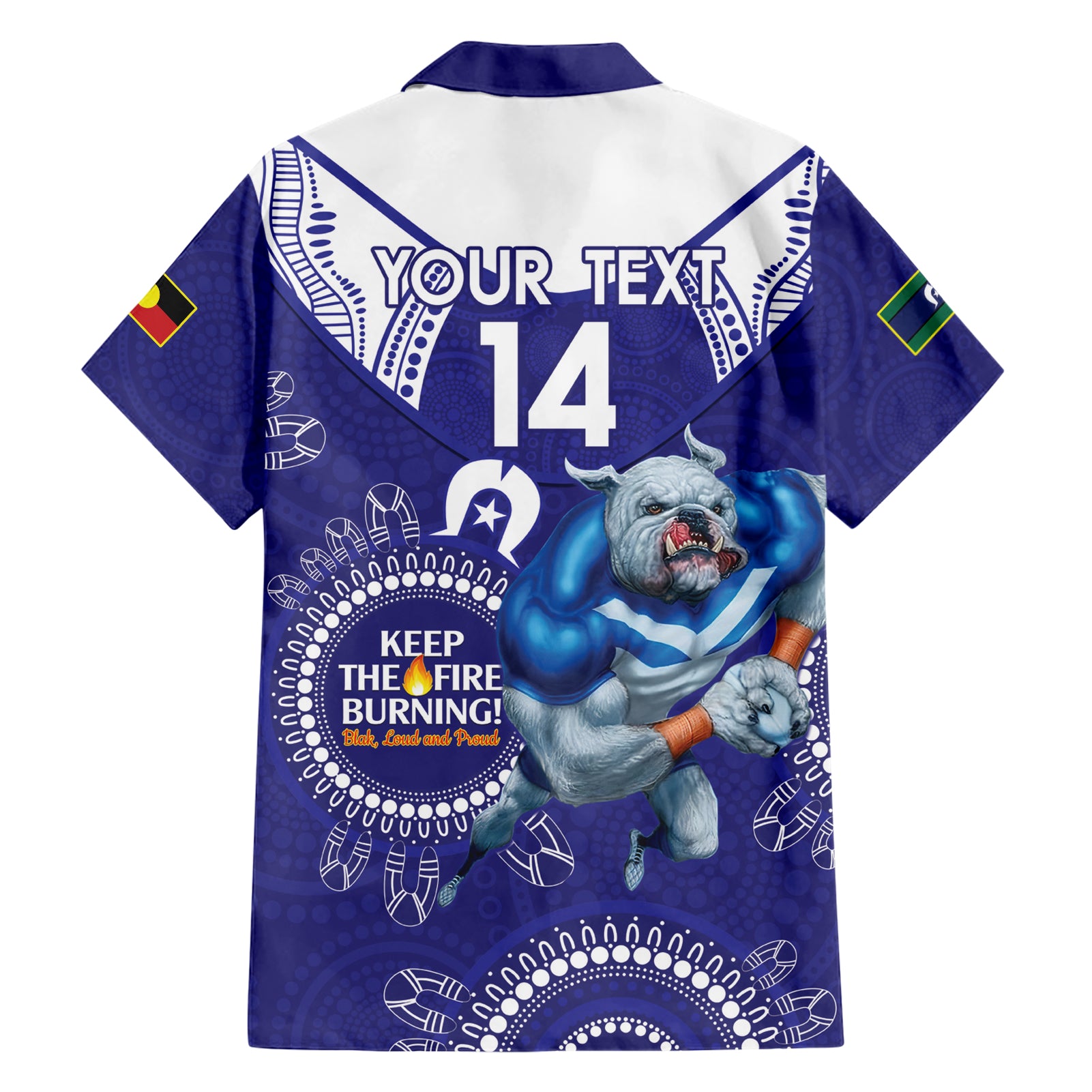 Custom NRL Bulldogs NAIDOC Week Hawaiian Shirt Keep The Fire Burning Indigenous Art - Vibe Hoodie Shop