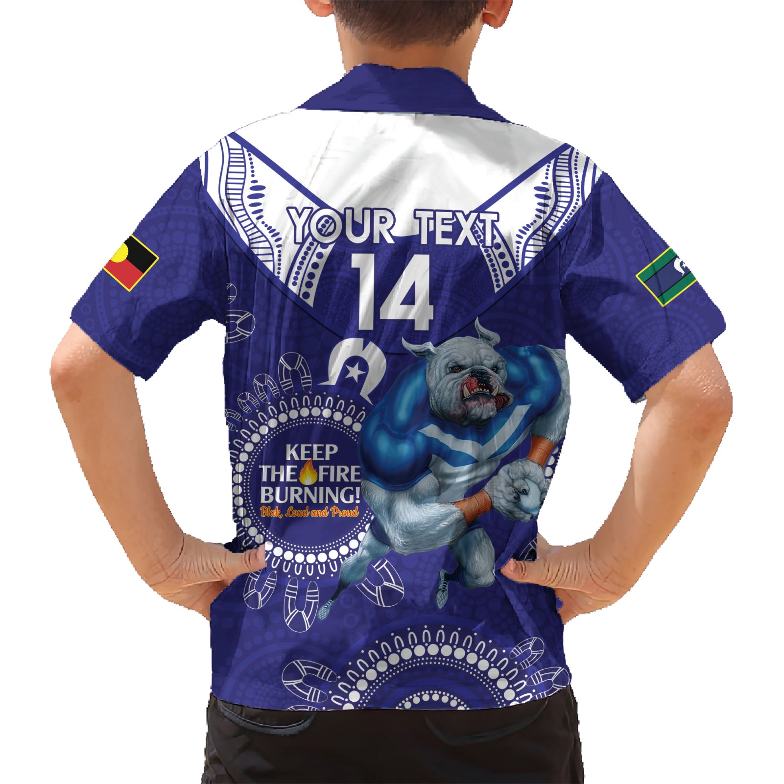 Custom NRL Bulldogs NAIDOC Week Hawaiian Shirt Keep The Fire Burning Indigenous Art - Vibe Hoodie Shop