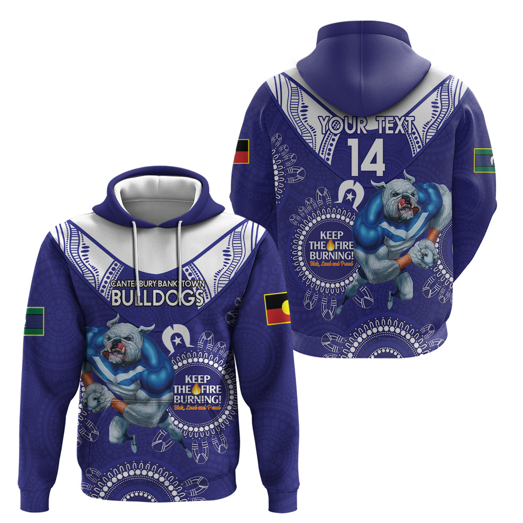 Custom NRL Bulldogs NAIDOC Week Hoodie Keep The Fire Burning Indigenous Art - Vibe Hoodie Shop
