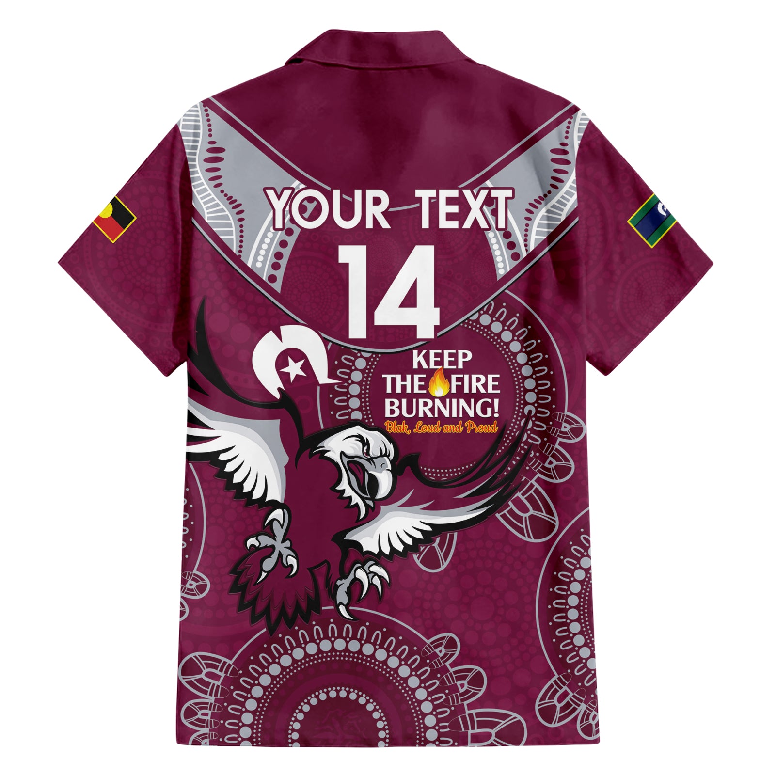 Custom NRL Sea Eagles NAIDOC Week Hawaiian Shirt Keep The Fire Burning Indigenous Art - Vibe Hoodie Shop