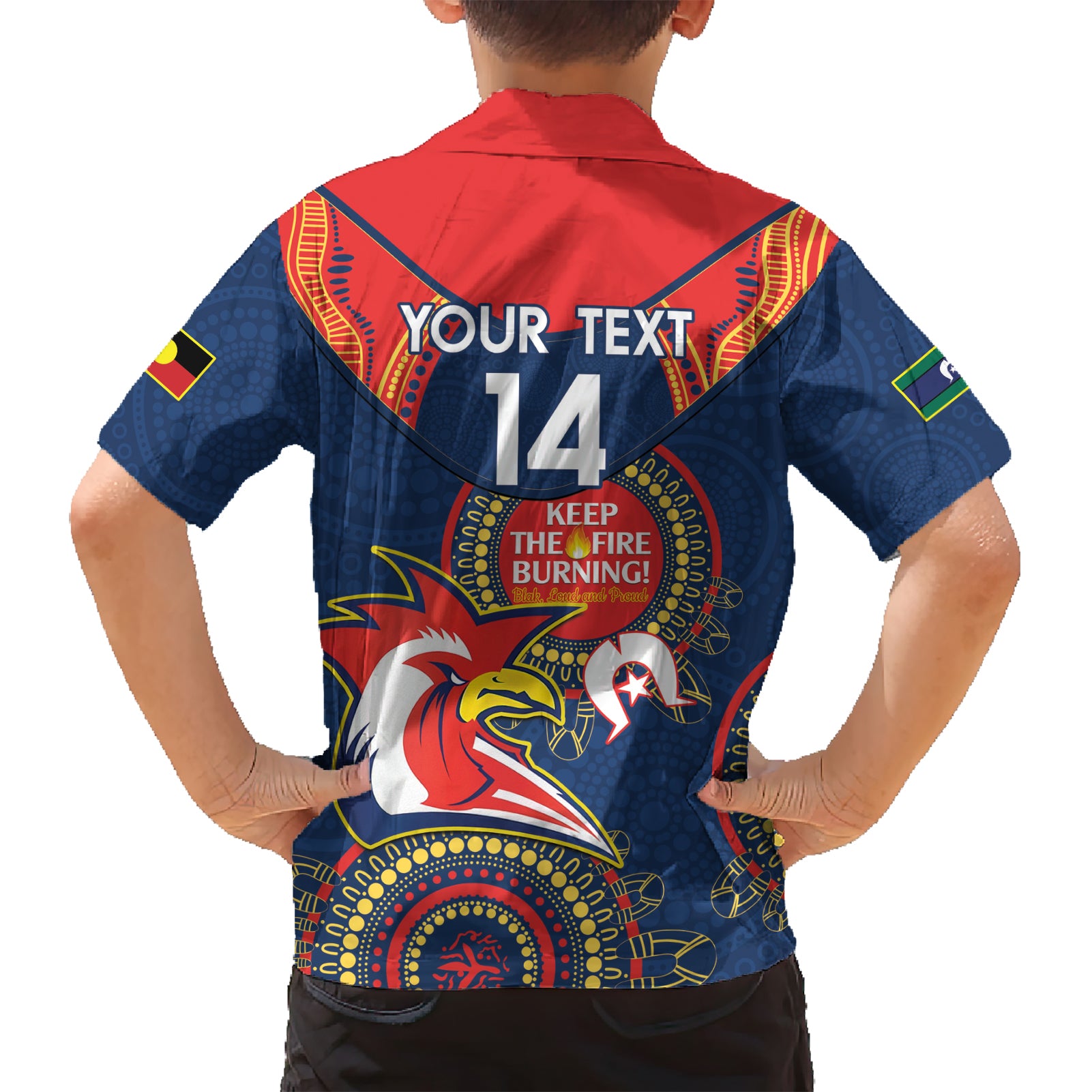 Custom NRL Roosters NAIDOC Week Hawaiian Shirt Keep The Fire Burning Indigenous Art - Vibe Hoodie Shop