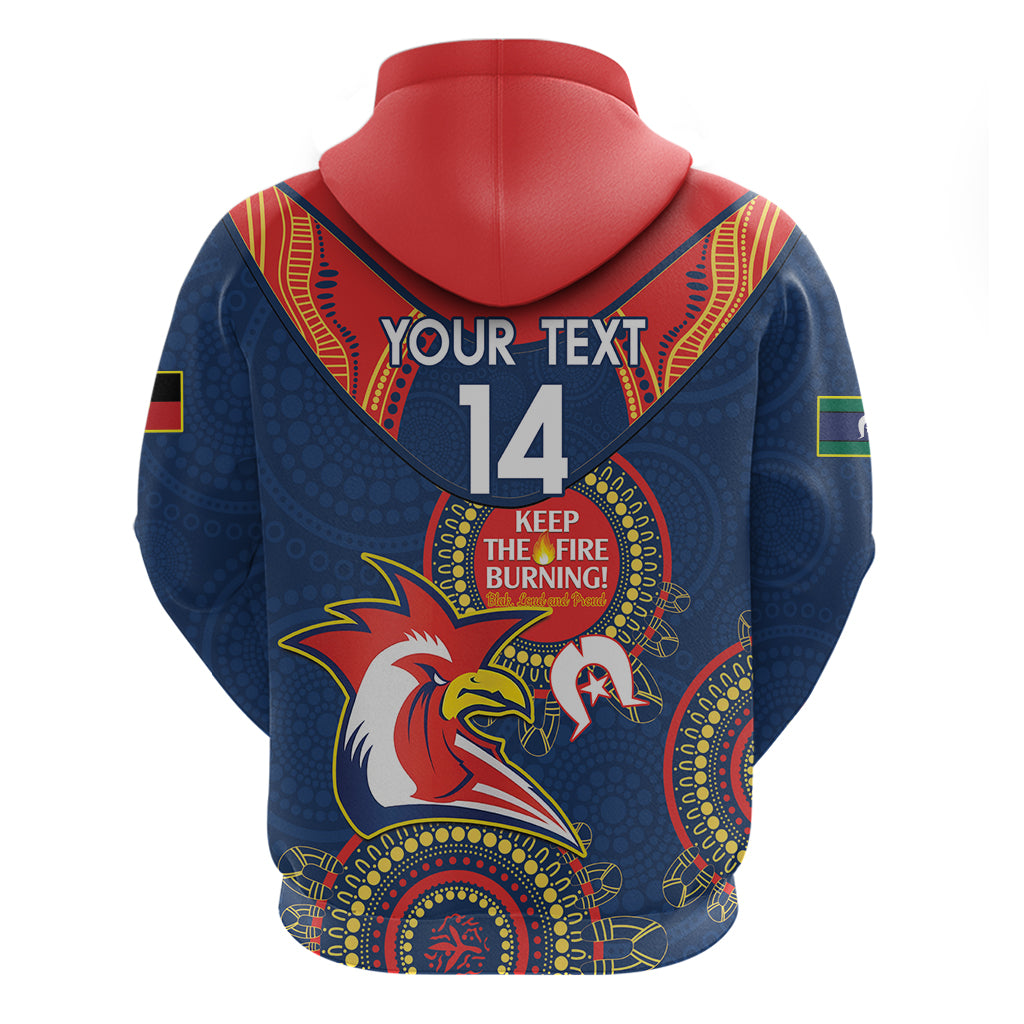 Custom NRL Roosters NAIDOC Week Hoodie Keep The Fire Burning Indigenous Art - Vibe Hoodie Shop