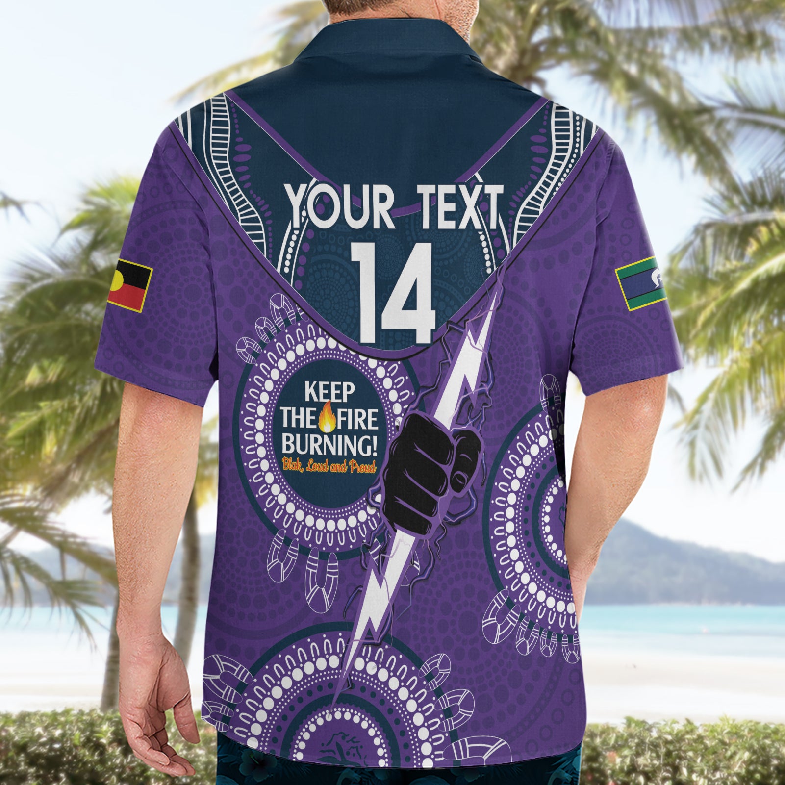 Custom NRL Storm NAIDOC Week Hawaiian Shirt Keep The Fire Burning Indigenous Art - Vibe Hoodie Shop