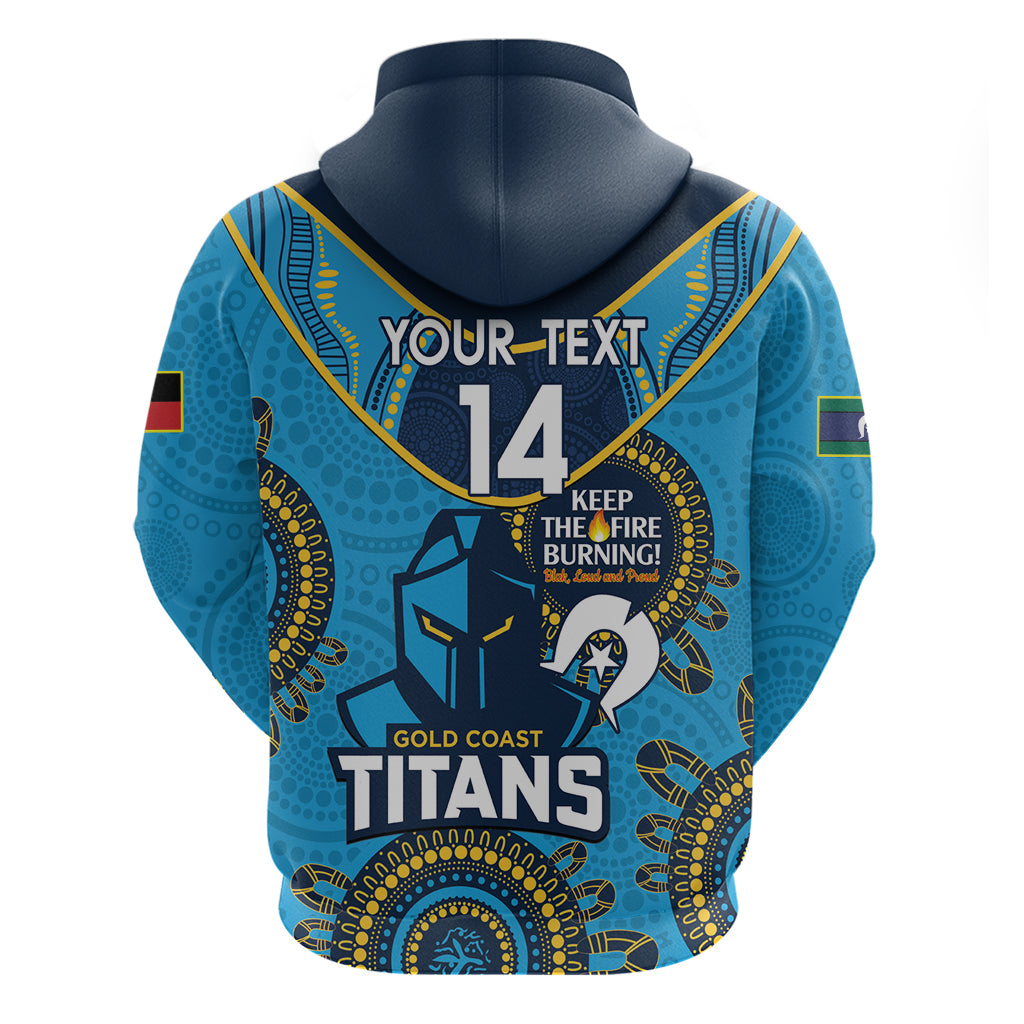 Custom NRL Titans NAIDOC Week Hoodie Keep The Fire Burning Indigenous Art - Vibe Hoodie Shop