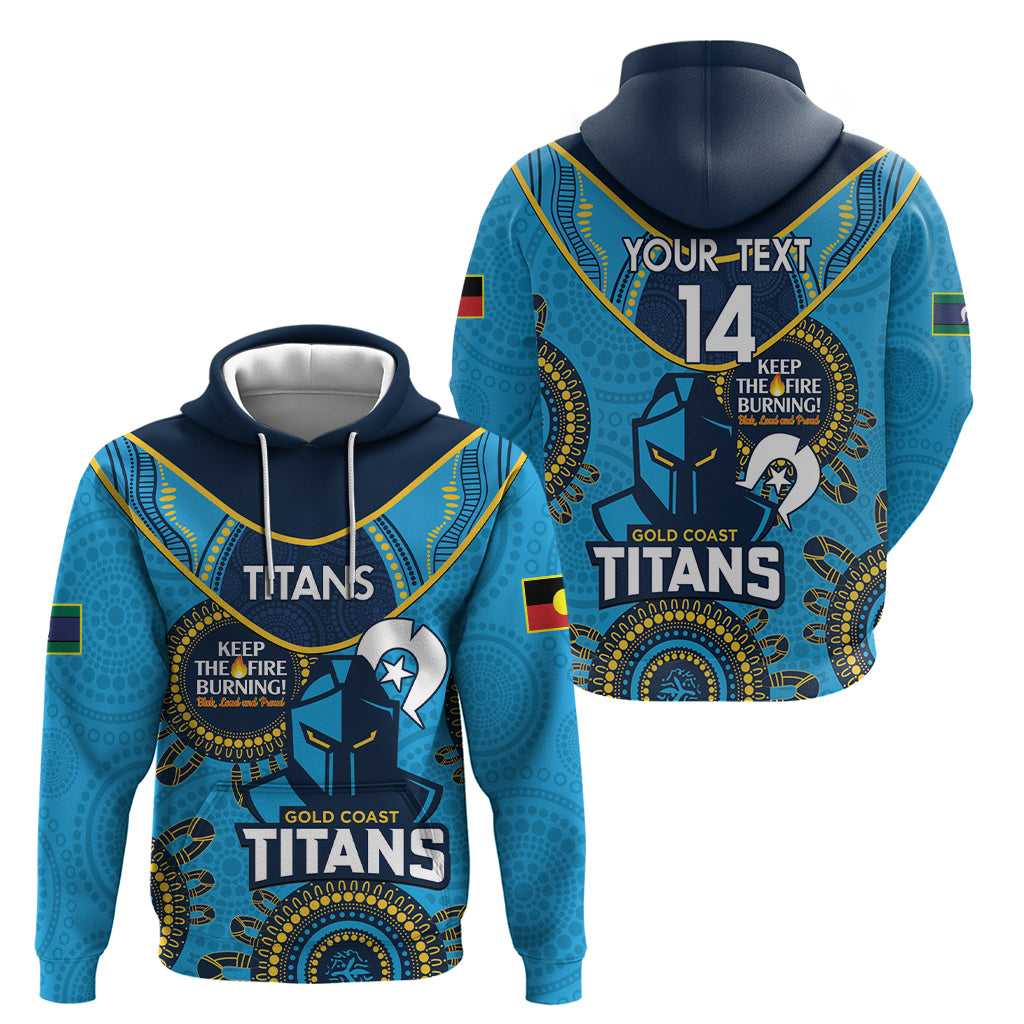 Custom NRL Titans NAIDOC Week Hoodie Keep The Fire Burning Indigenous Art - Vibe Hoodie Shop