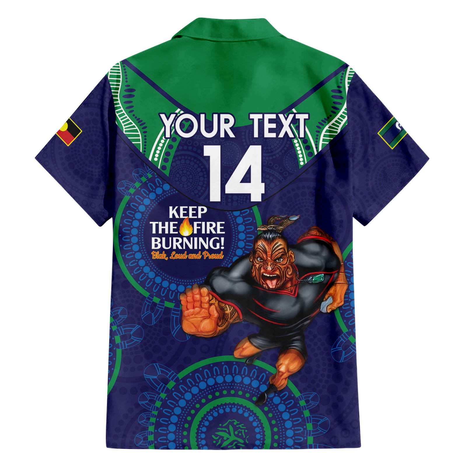 Custom NRL Warriors NAIDOC Week Hawaiian Shirt Keep The Fire Burning Indigenous Art - Vibe Hoodie Shop