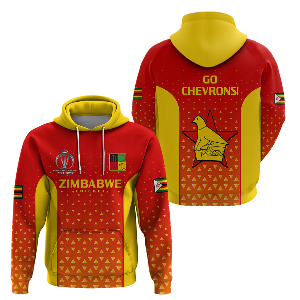 Zimbabwe Cricket Hoodie Go Chevrons Dynamic Version 2023 - Vibe Hoodie Shop