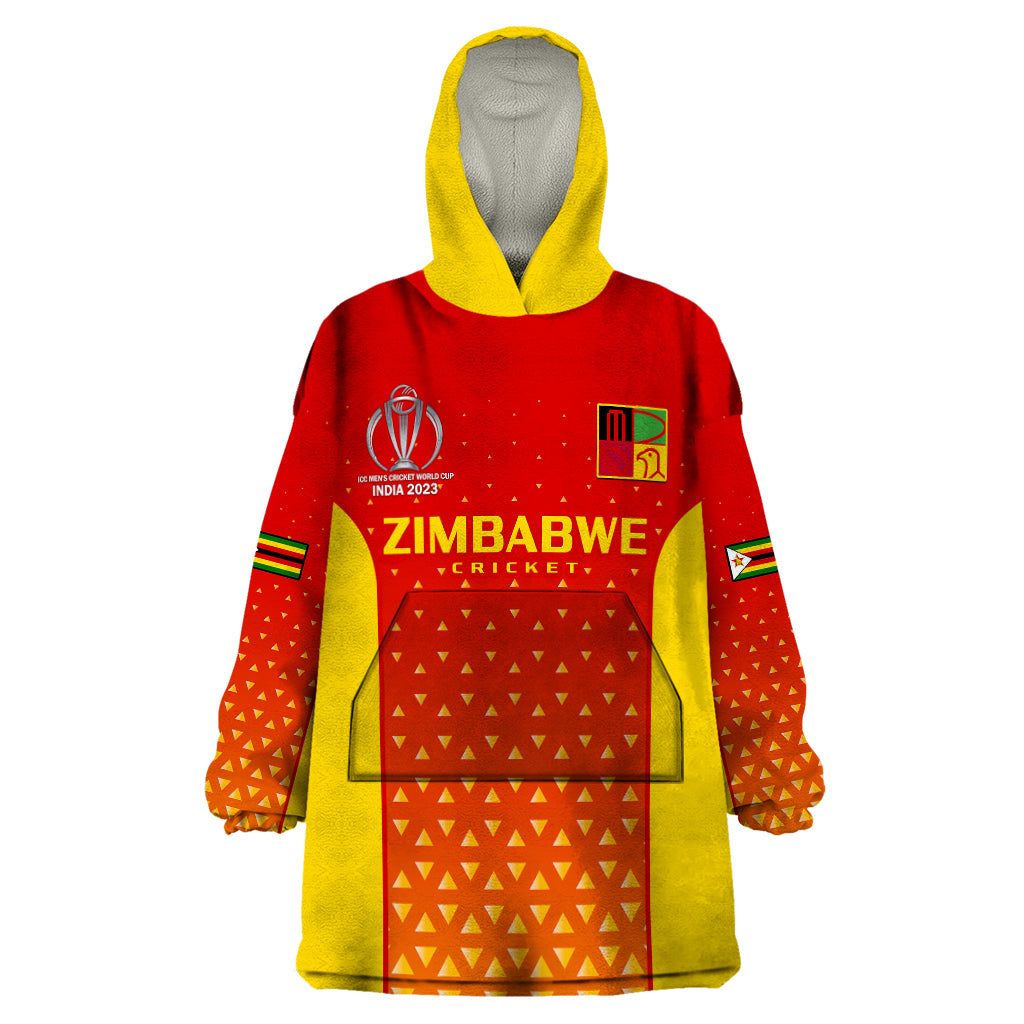 Zimbabwe Cricket Wearable Blanket Hoodie Go Chevrons Dynamic Version 2023 - Vibe Hoodie Shop