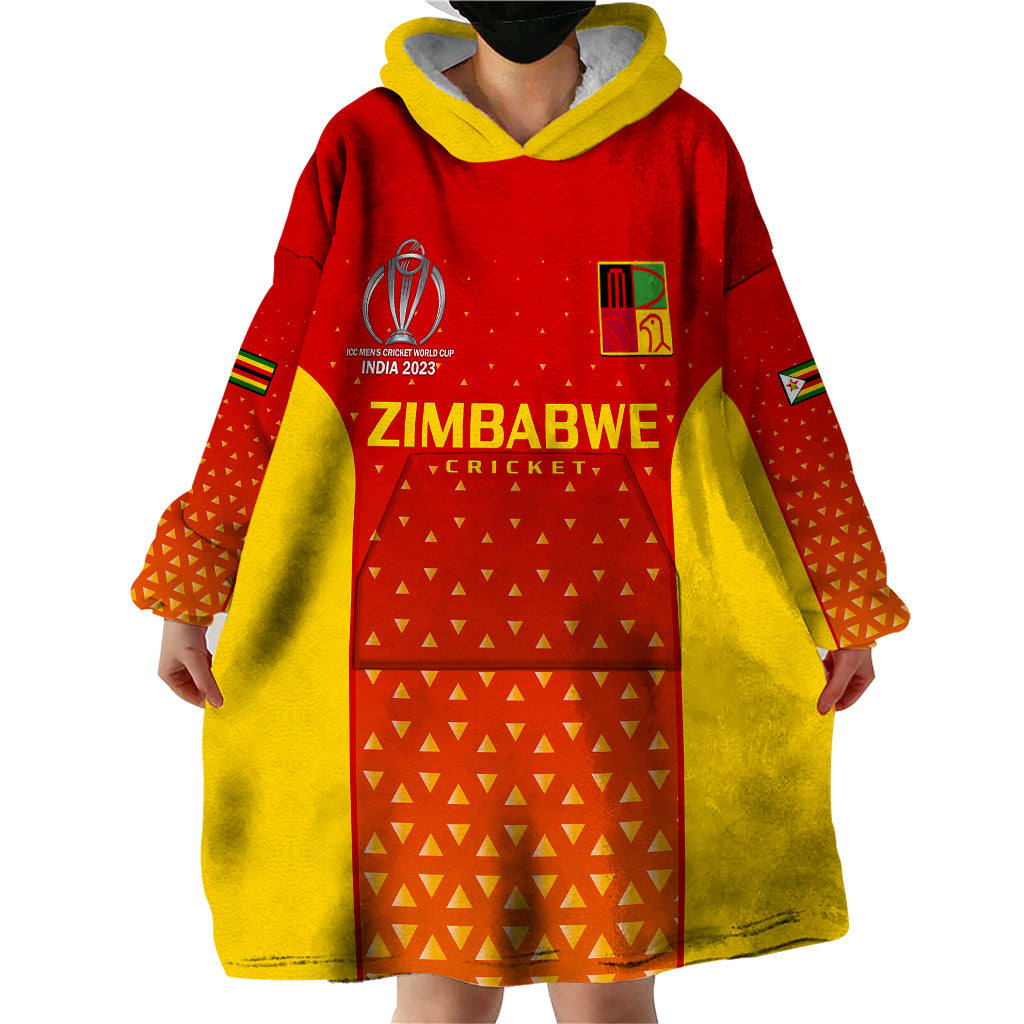 Zimbabwe Cricket Wearable Blanket Hoodie Go Chevrons Dynamic Version 2023 - Vibe Hoodie Shop