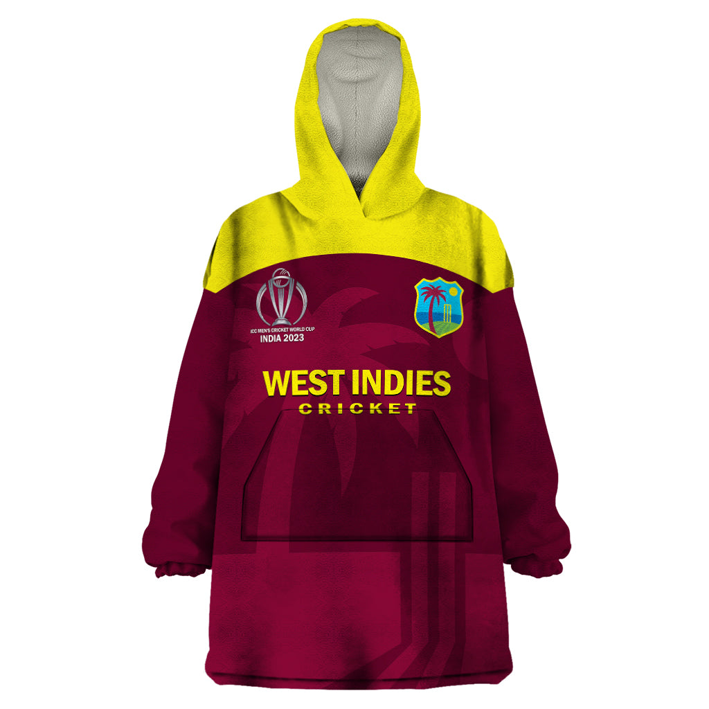 West Indies Cricket Wearable Blanket Hoodie Go Windies Dynamic Version 2023 - Vibe Hoodie Shop