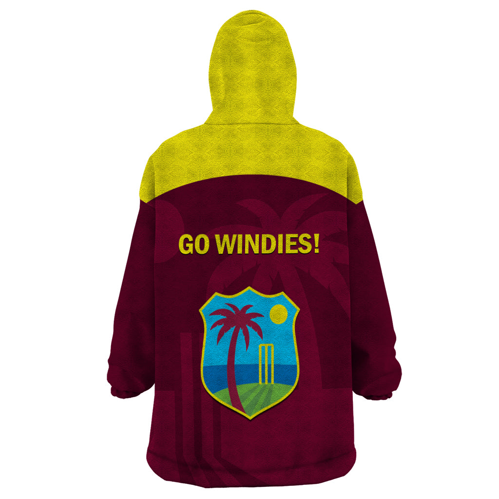 West Indies Cricket Wearable Blanket Hoodie Go Windies Dynamic Version 2023 - Vibe Hoodie Shop