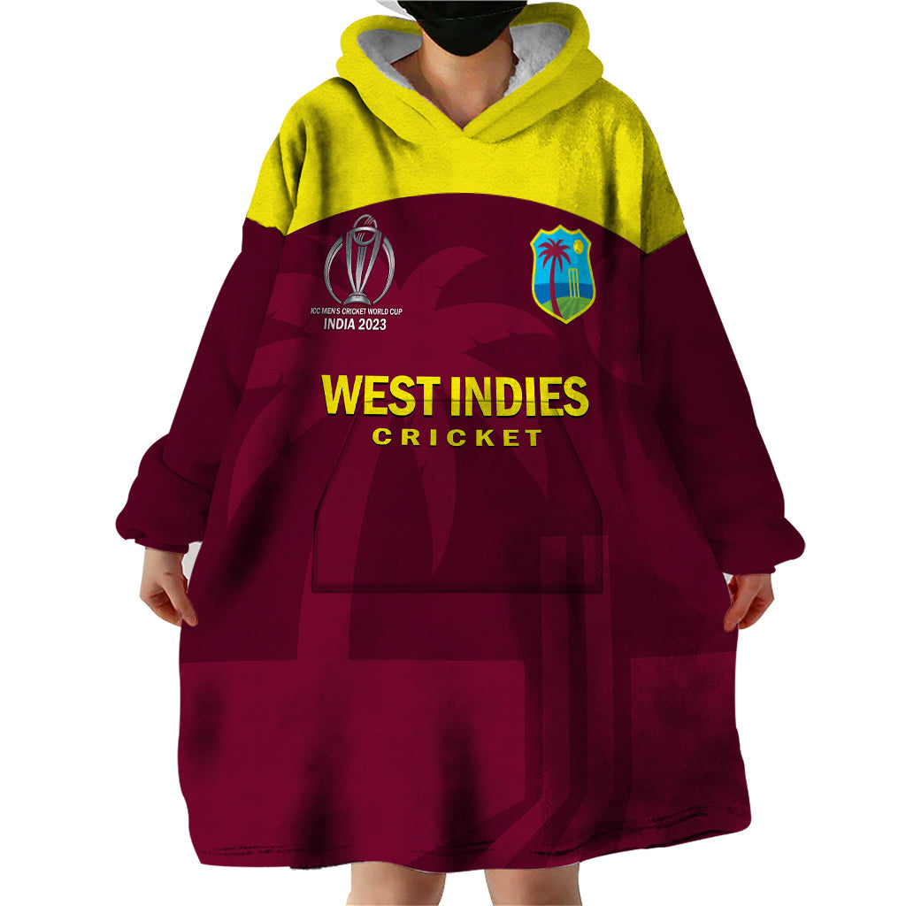 West Indies Cricket Wearable Blanket Hoodie Go Windies Dynamic Version 2023 - Vibe Hoodie Shop