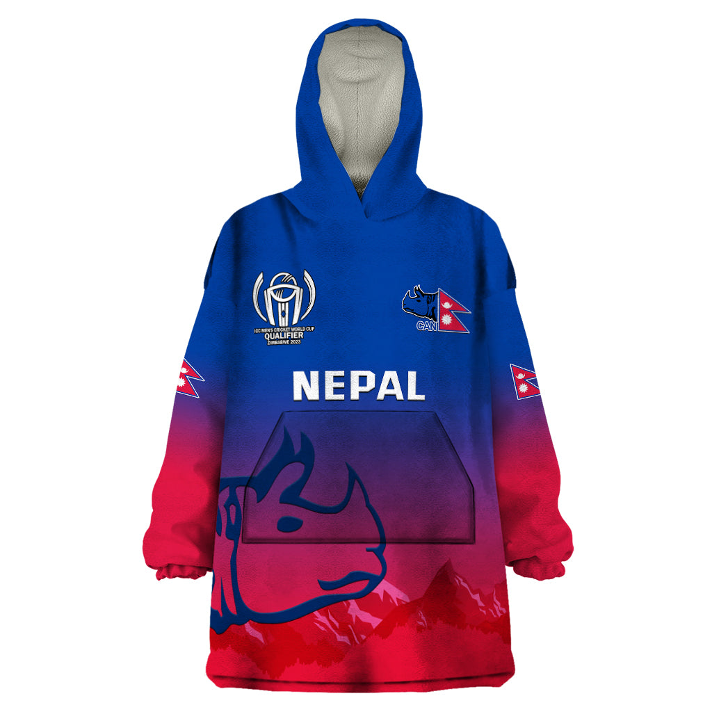 Nepal Cricket Wearable Blanket Hoodie Dynamic Version 2023 - Vibe Hoodie Shop