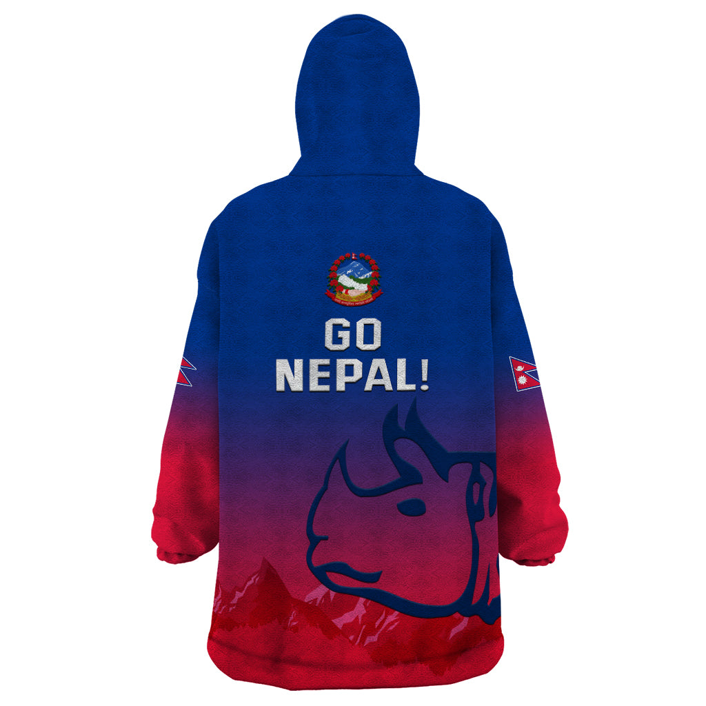 Nepal Cricket Wearable Blanket Hoodie Dynamic Version 2023 - Vibe Hoodie Shop