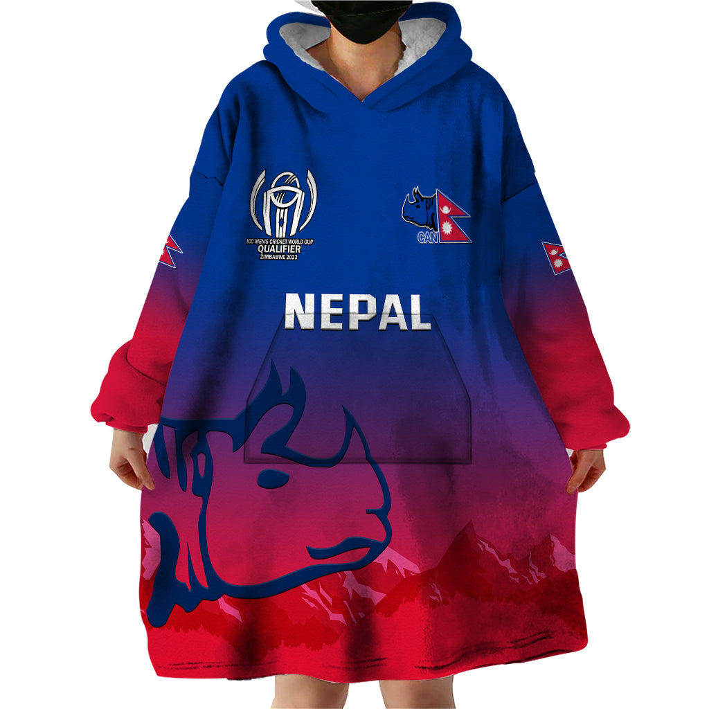 Nepal Cricket Wearable Blanket Hoodie Dynamic Version 2023 - Vibe Hoodie Shop