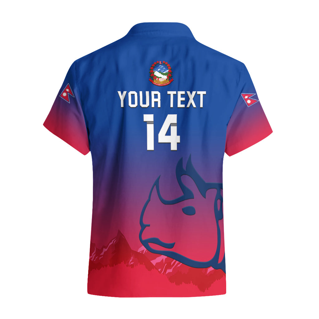 Personalised Nepal Cricket Hawaiian Shirt Dynamic Version 2023 - Vibe Hoodie Shop